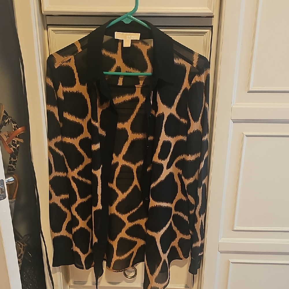 Michael Kors Animal Print Blouse